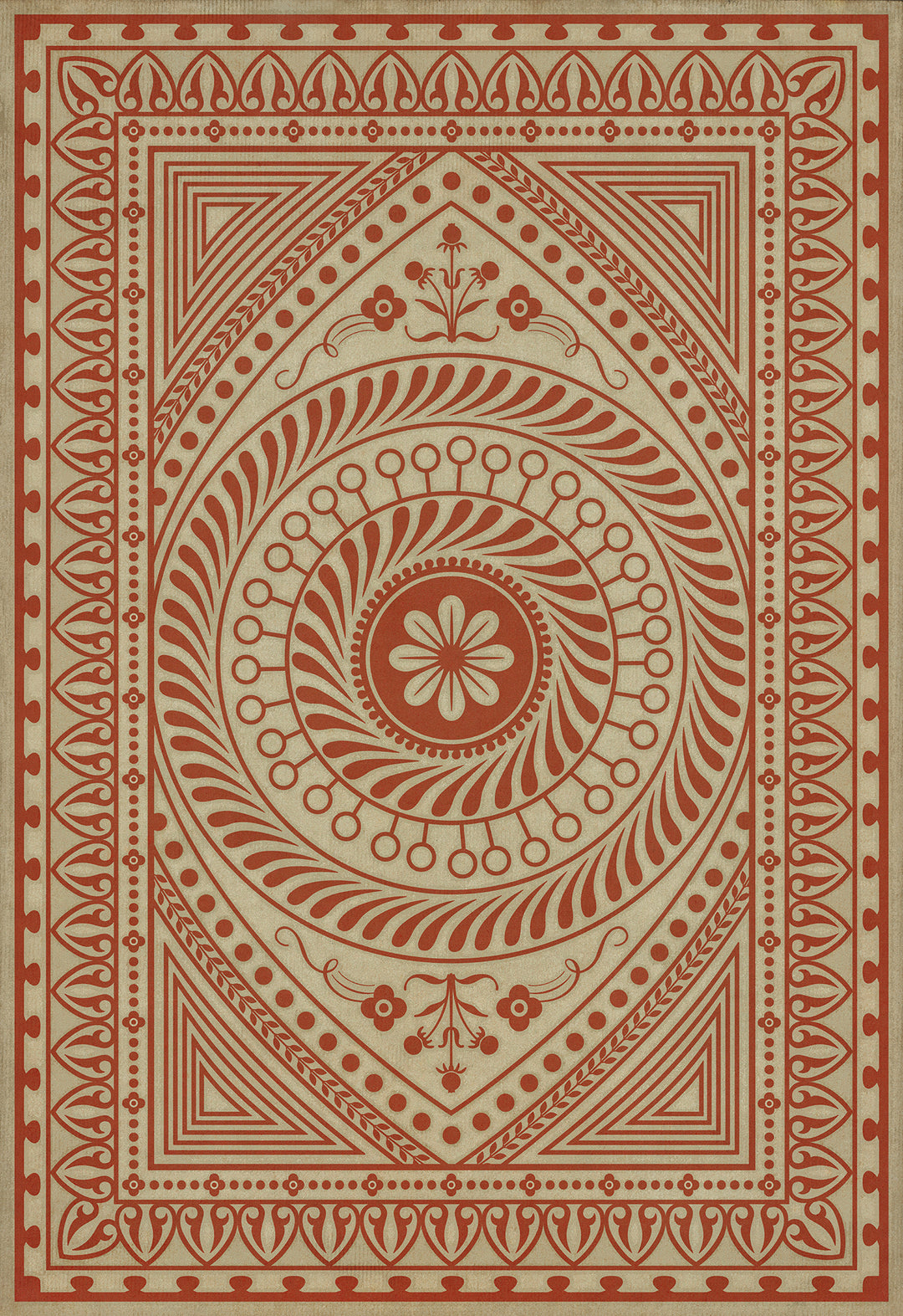 Vintage Vinyl Floorcloth Rug (Pattern 75 Praise Hope)