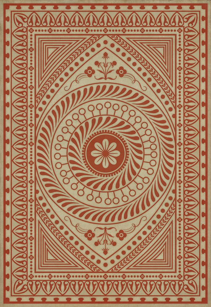Vintage Vinyl Floorcloth Rug (Pattern 75 Praise Hope)