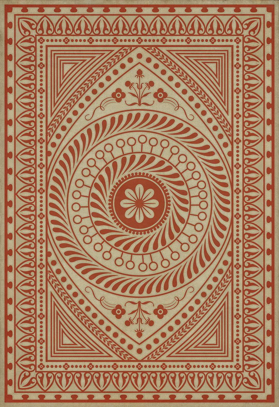 Vintage Vinyl Floorcloth Rug (Pattern 75 Praise Hope)