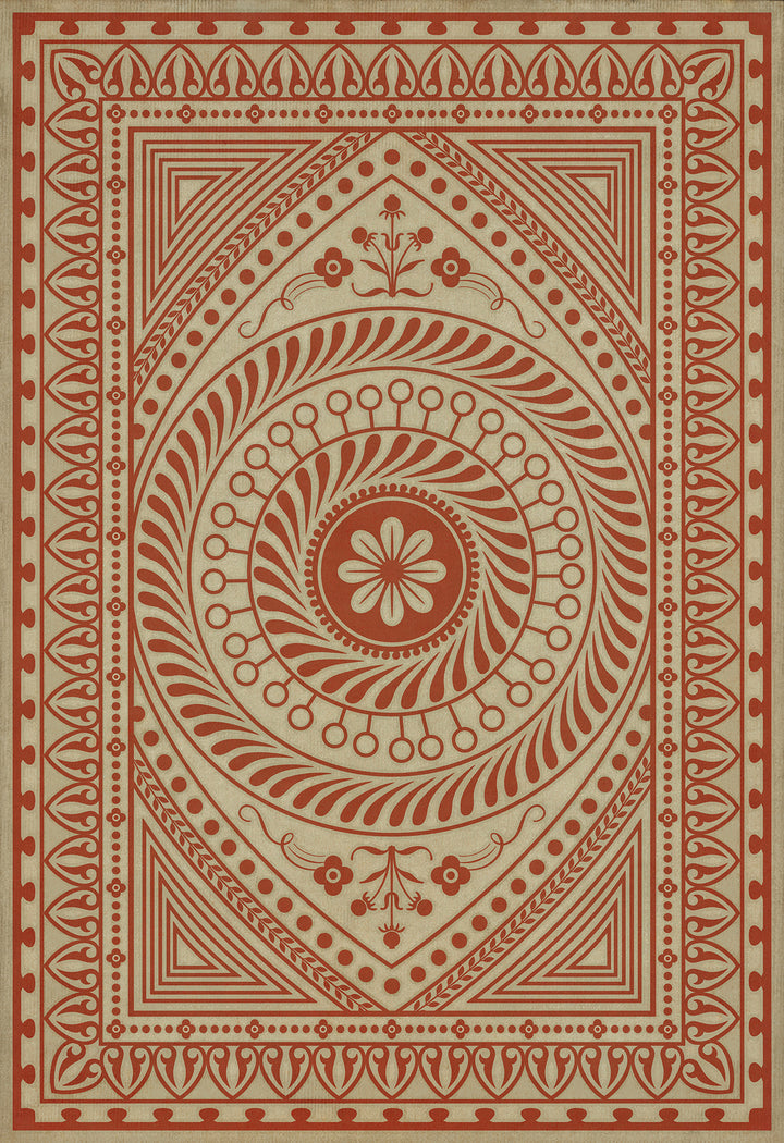 Vintage Vinyl Floorcloth Rug (Pattern 75 Praise Hope)