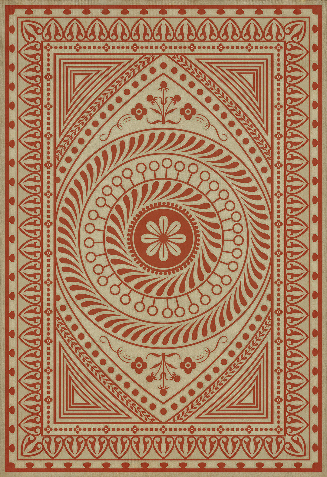 Vintage Vinyl Floorcloth Rug (Pattern 75 Praise Hope)