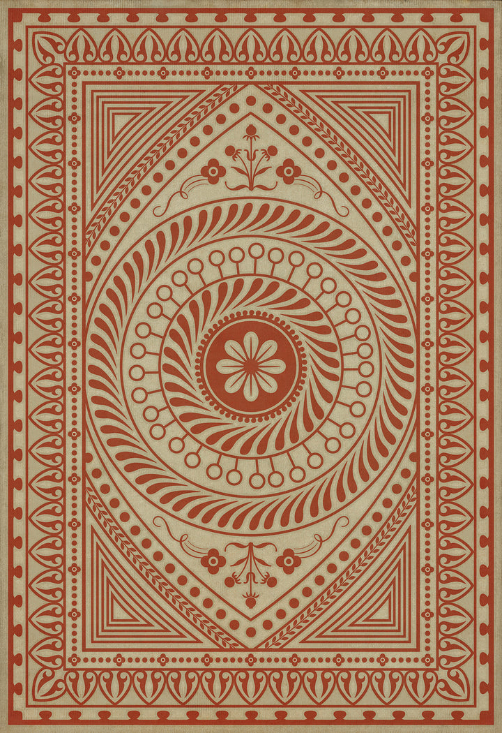 Vintage Vinyl Floorcloth Rug (Pattern 75 Praise Hope)