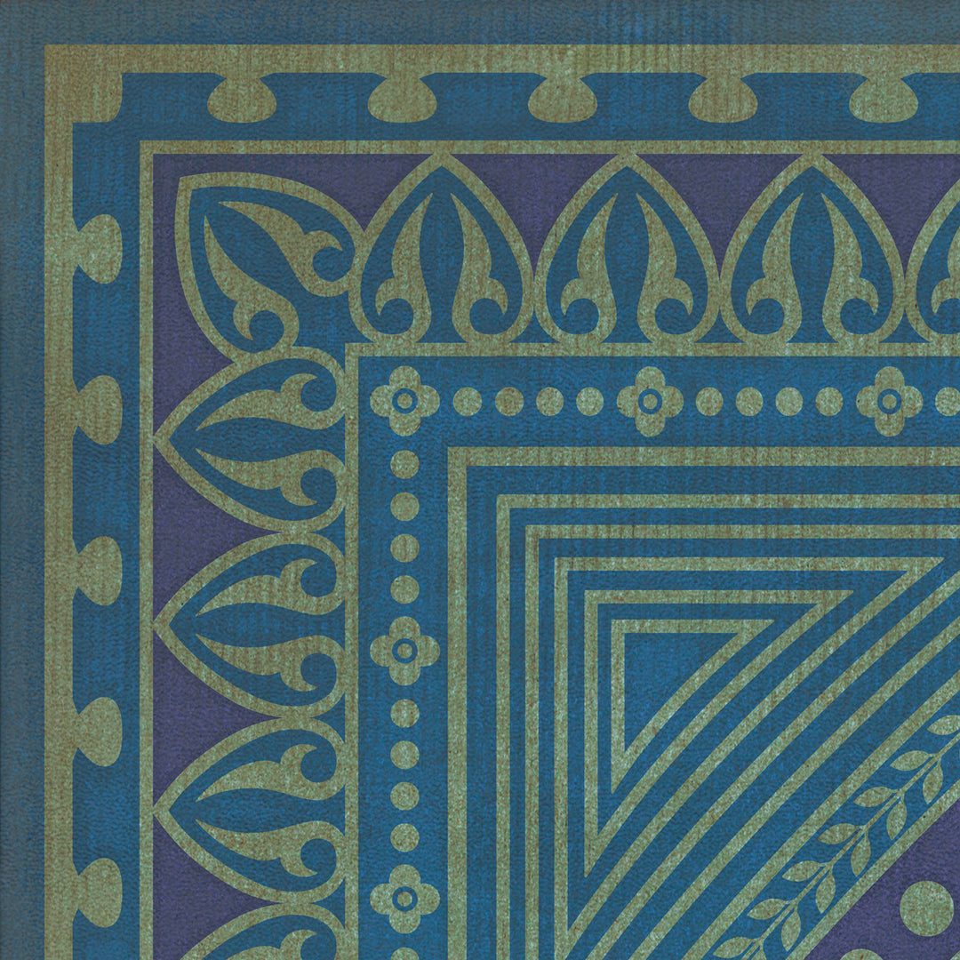 Vintage Vinyl Floorcloth Rug (Pattern 75 Pursue Harmony)