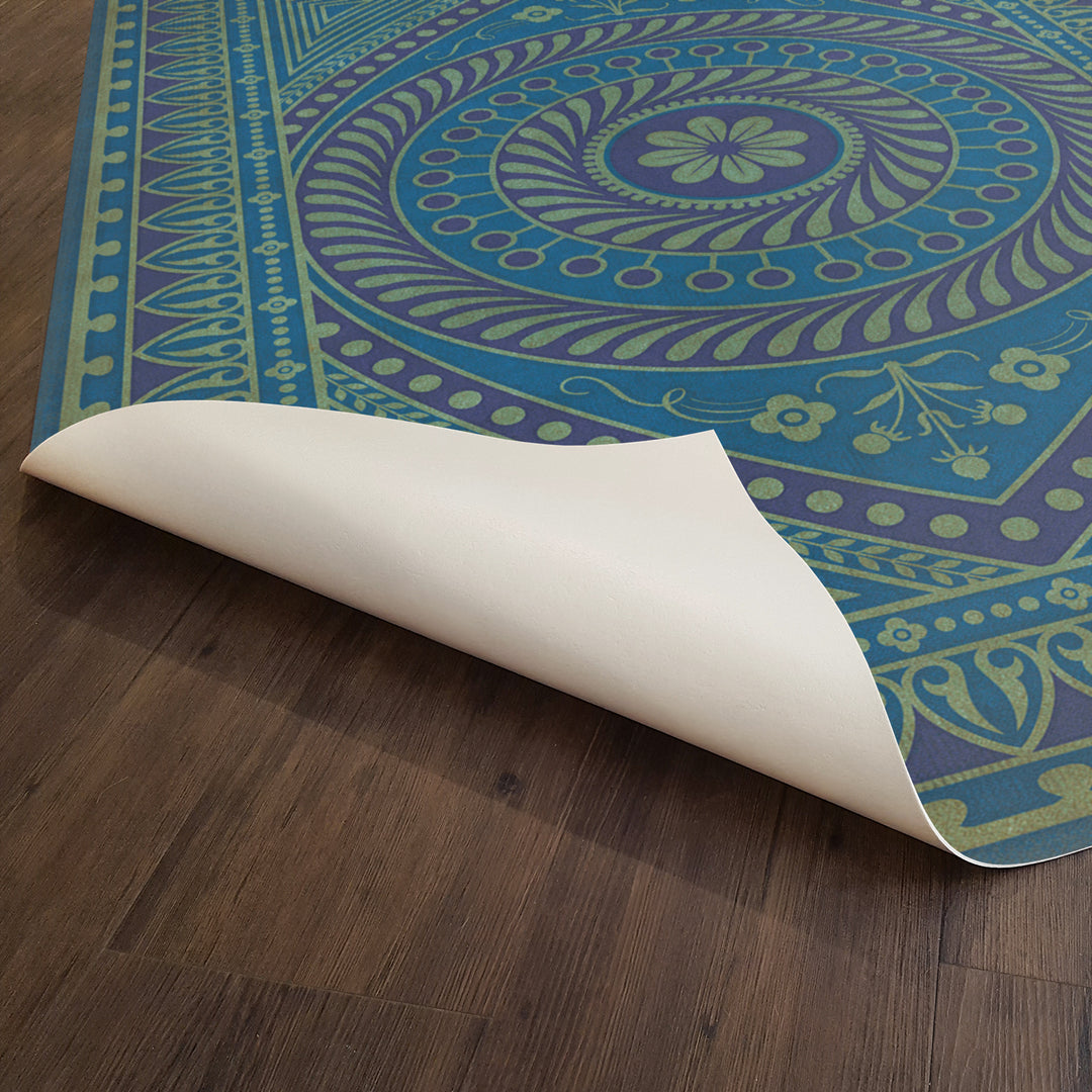 Vintage Vinyl Floorcloth Rug (Pattern 75 Pursue Harmony)