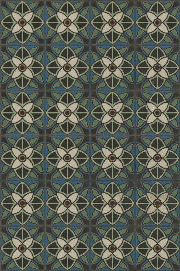 Vintage Vinyl Floorcloth Rug (Pattern 80 Bette Davis)