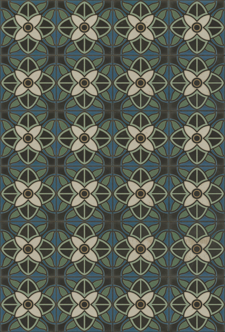 Vintage Vinyl Floorcloth Rug (Pattern 80 Bette Davis)
