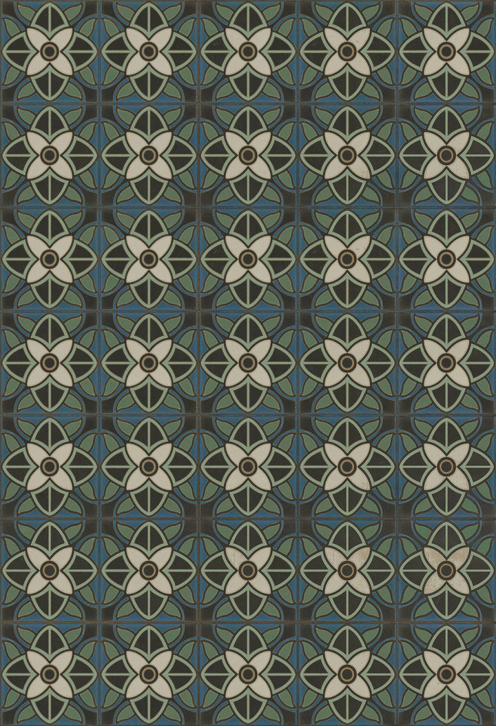 Vintage Vinyl Floorcloth Rug (Pattern 80 Bette Davis)