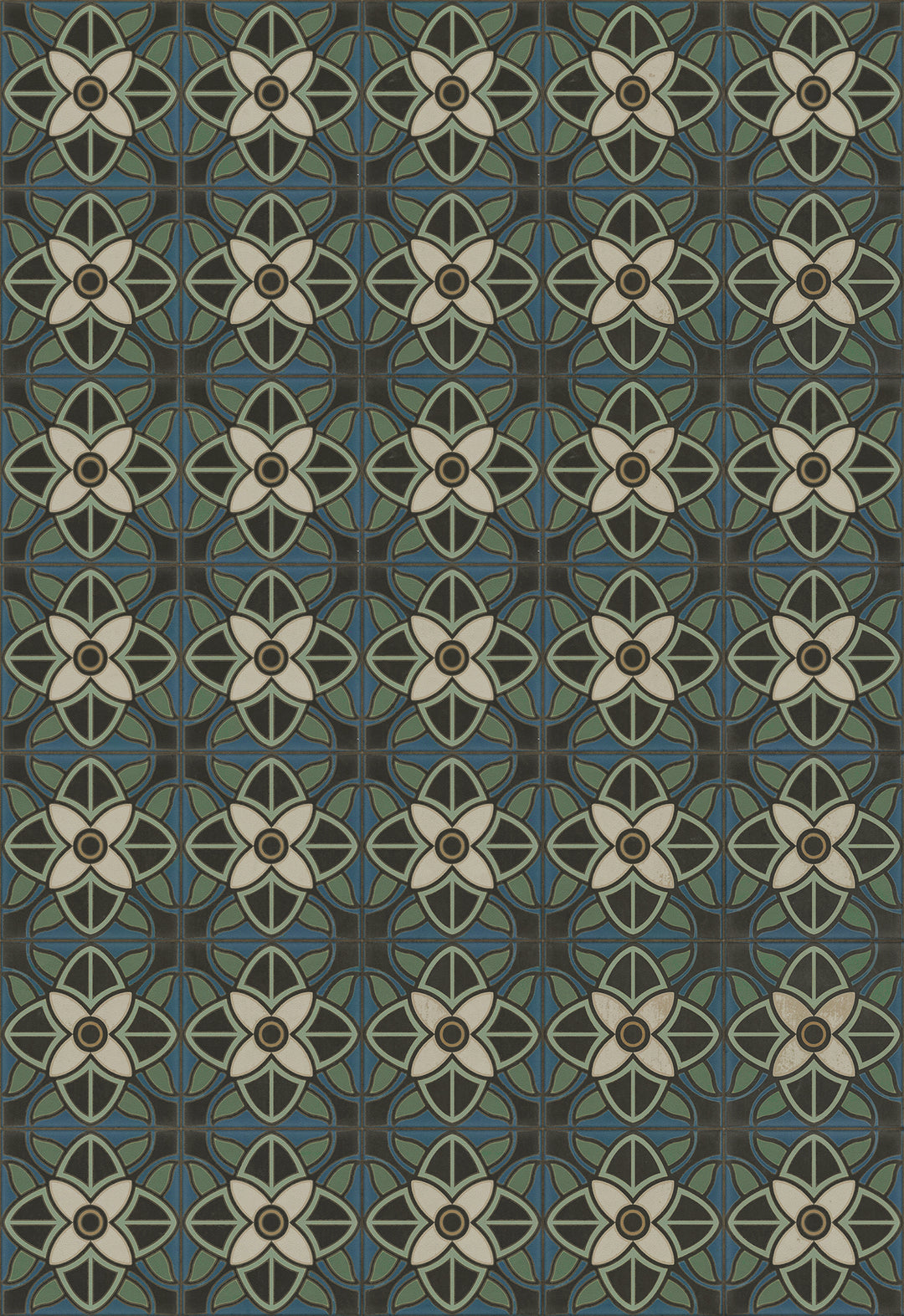 Vintage Vinyl Floorcloth Rug (Pattern 80 Bette Davis)