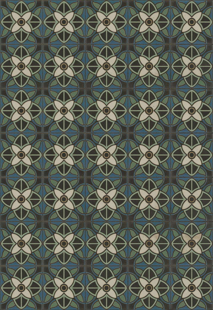 Vintage Vinyl Floorcloth Rug (Pattern 80 Bette Davis)