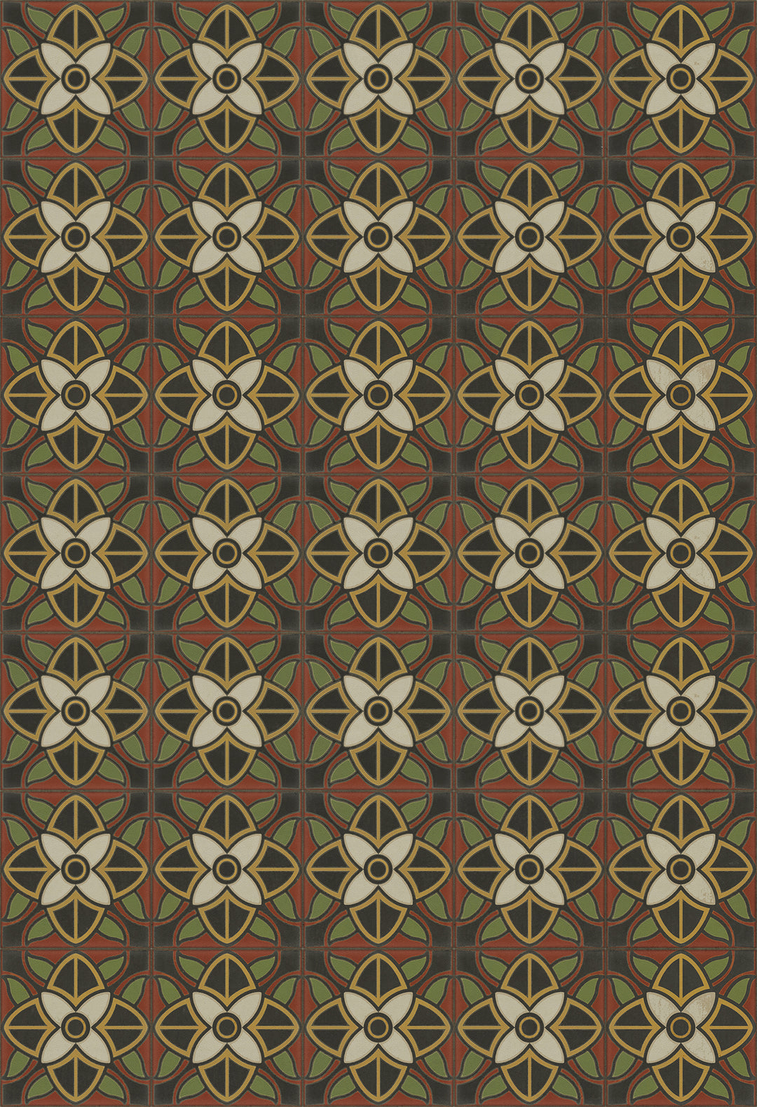 Vintage Vinyl Floorcloth Rug (Pattern 80 Sophia Loren)