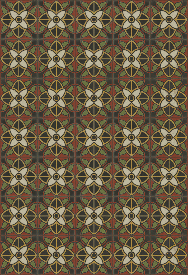 Vintage Vinyl Floorcloth Rug (Pattern 80 Sophia Loren)