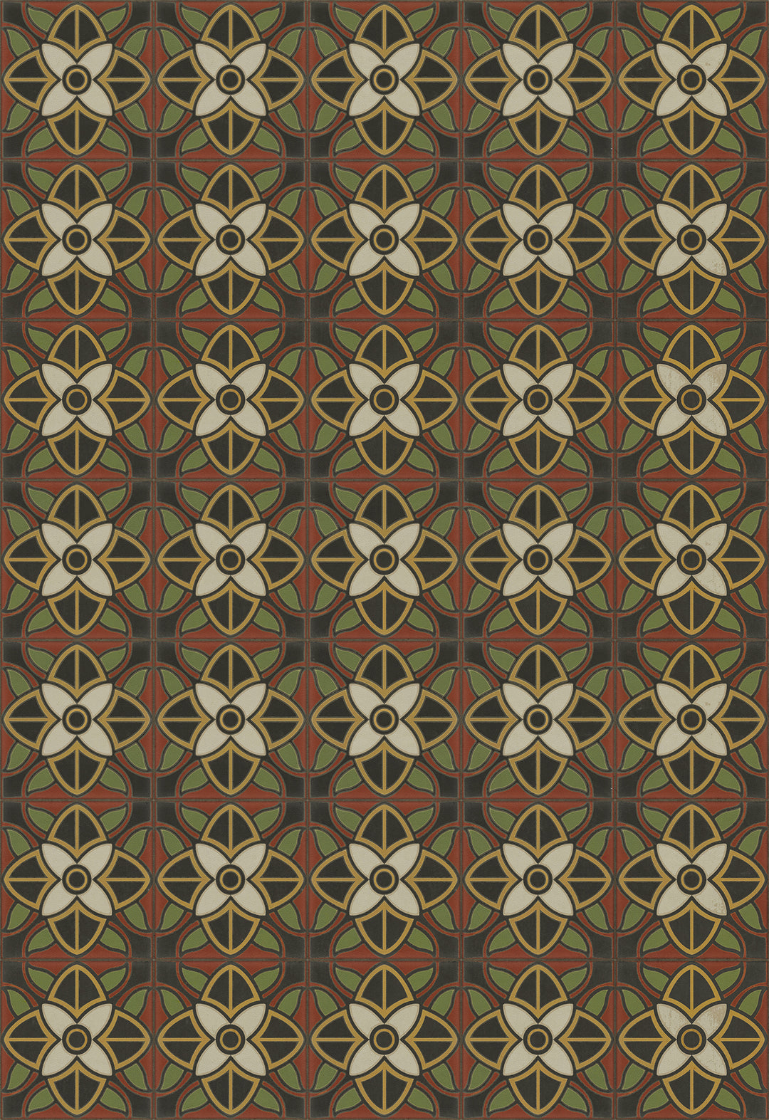 Vintage Vinyl Floorcloth Rug (Pattern 80 Sophia Loren)