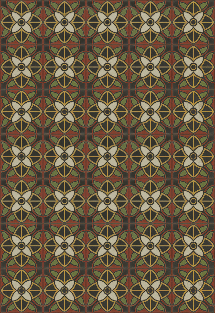 Vintage Vinyl Floorcloth Rug (Pattern 80 Sophia Loren)