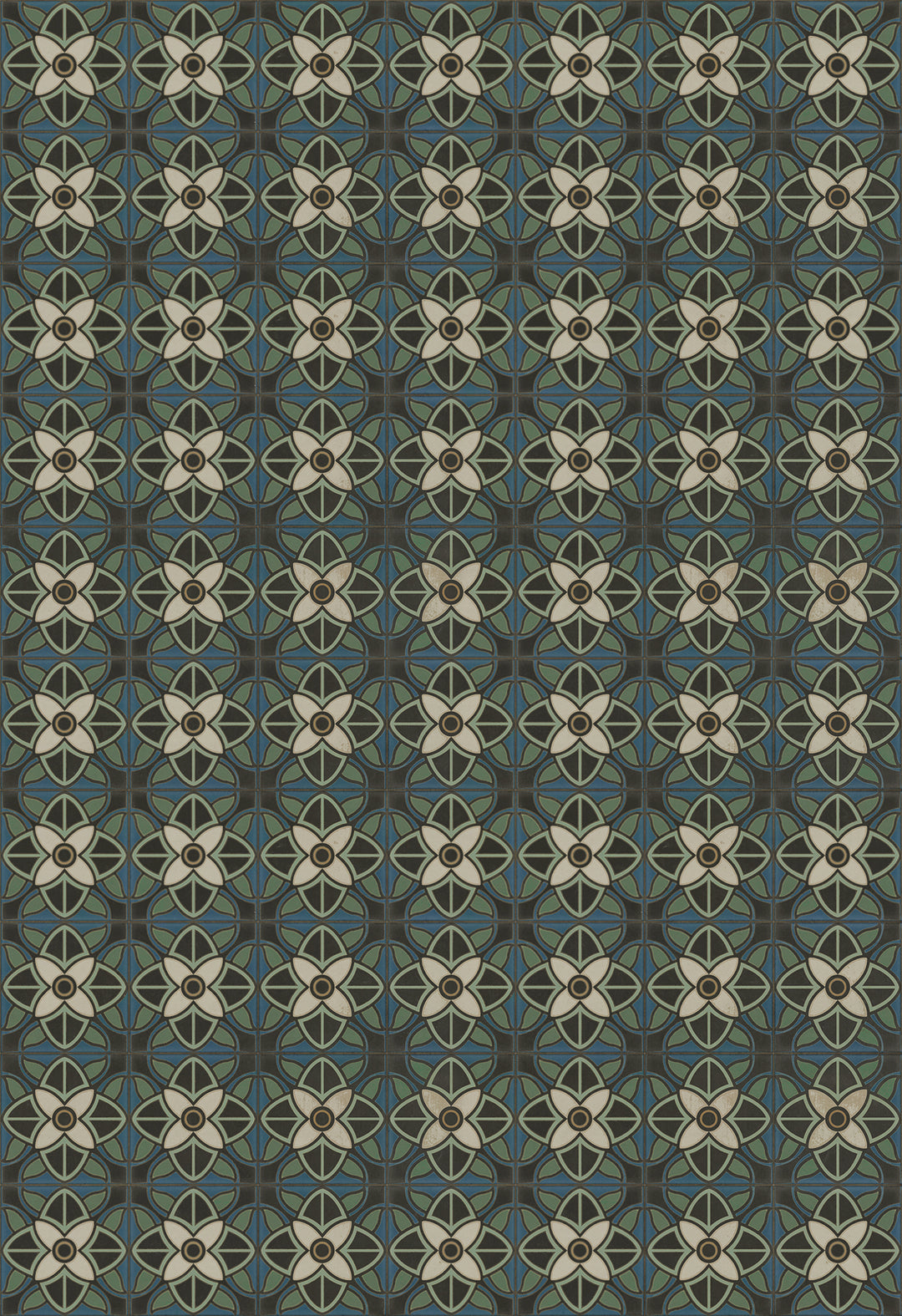 Vintage Vinyl Floorcloth Rug (Pattern 80 Bette Davis)