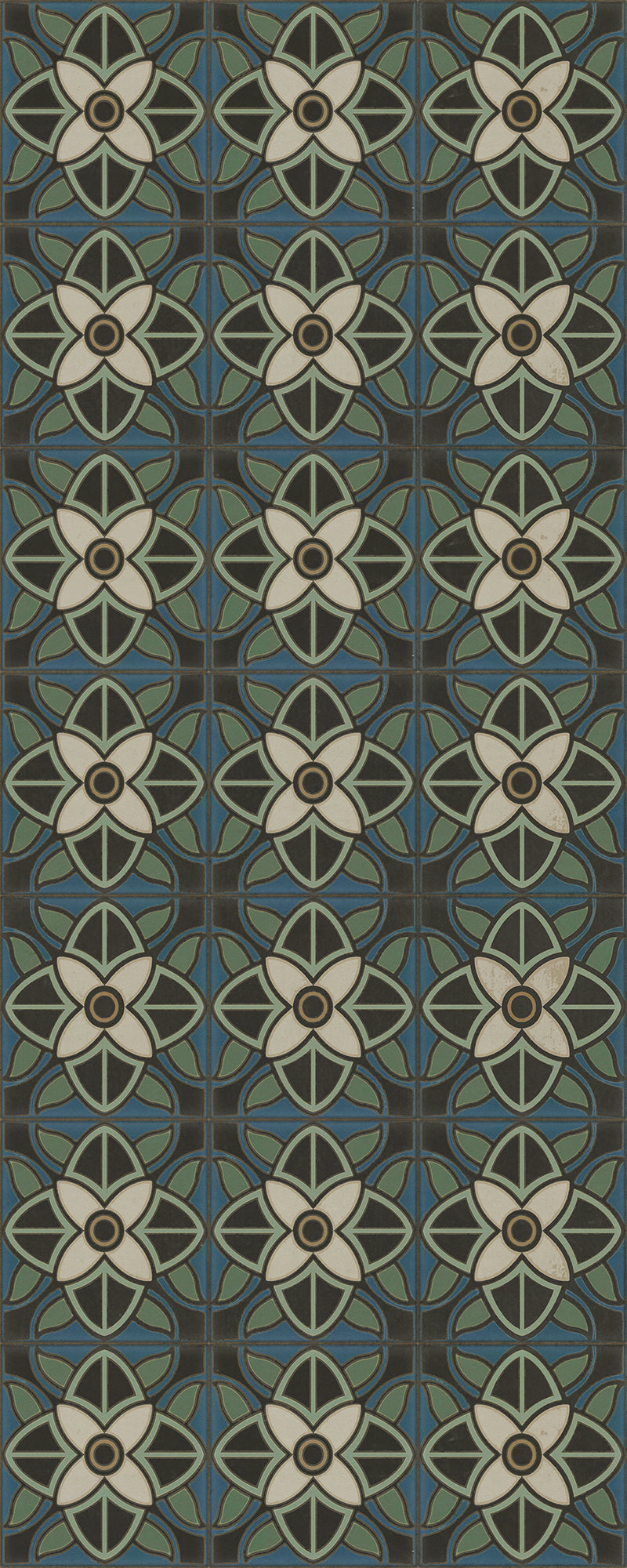 Vintage Vinyl Floorcloth Rug (Pattern 80 Bette Davis)