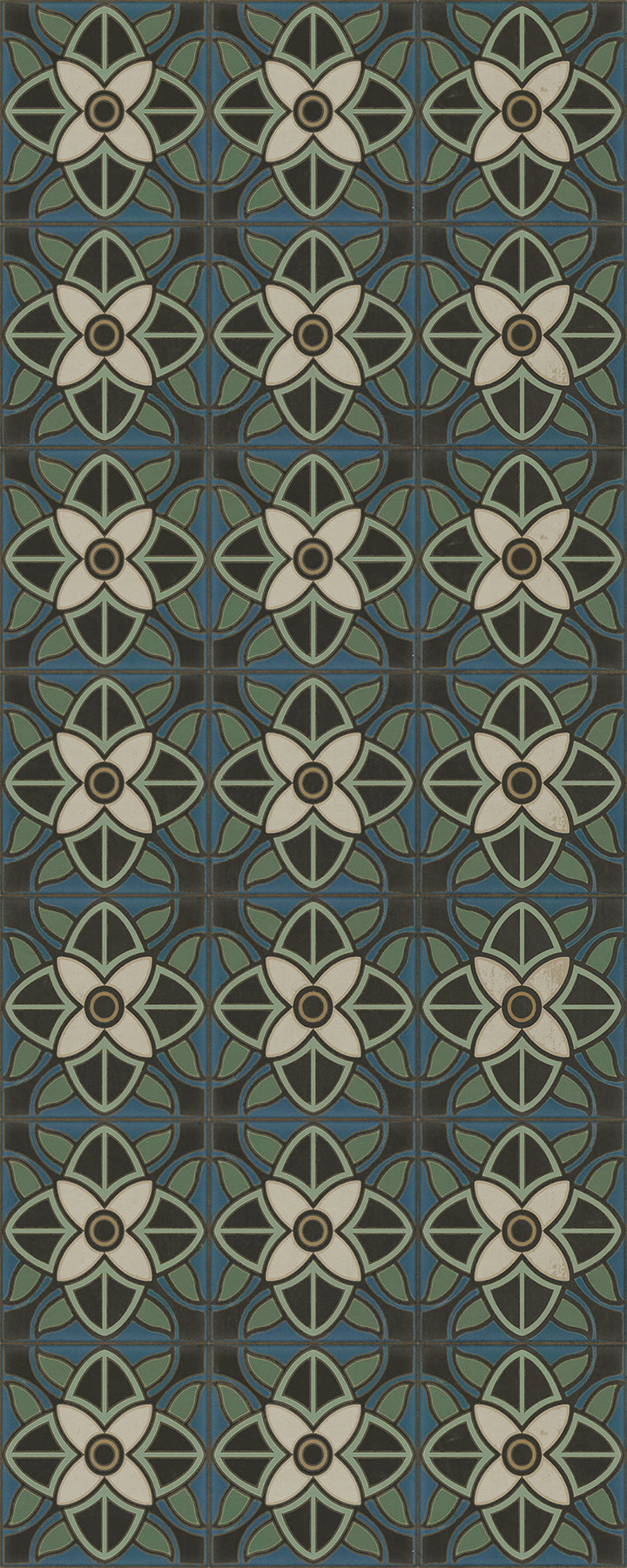 Vintage Vinyl Floorcloth Rug (Pattern 80 Bette Davis)