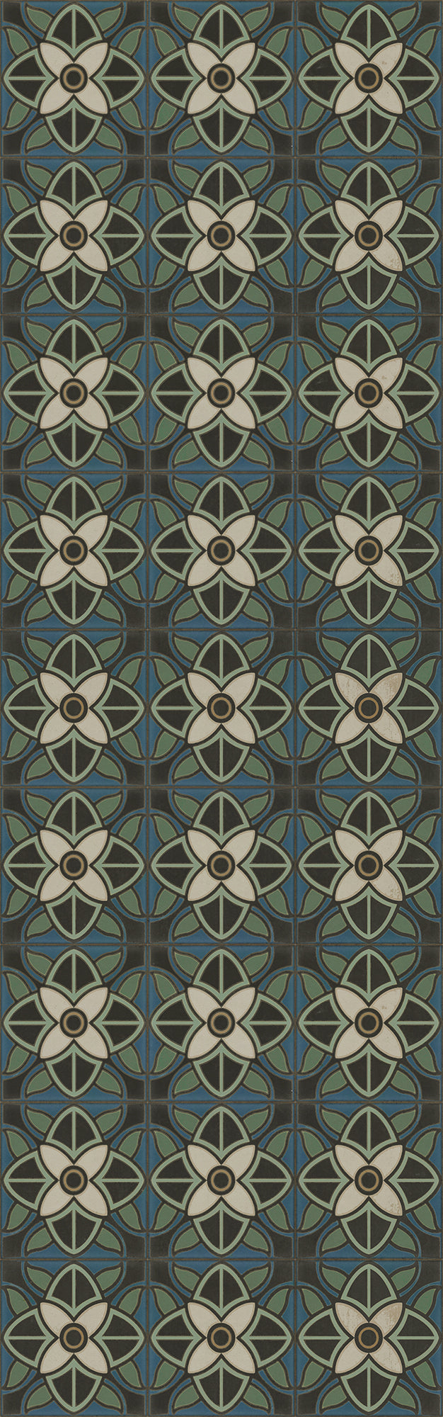 Vintage Vinyl Floorcloth Rug (Pattern 80 Bette Davis)