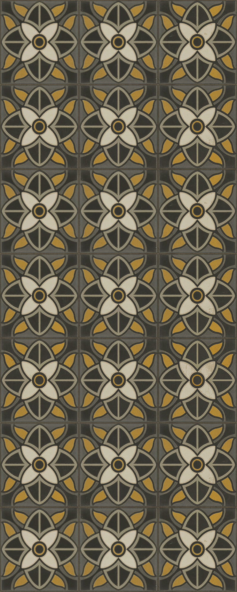 Vintage Vinyl Floorcloth Rug (Pattern 80 Greta Garbo)