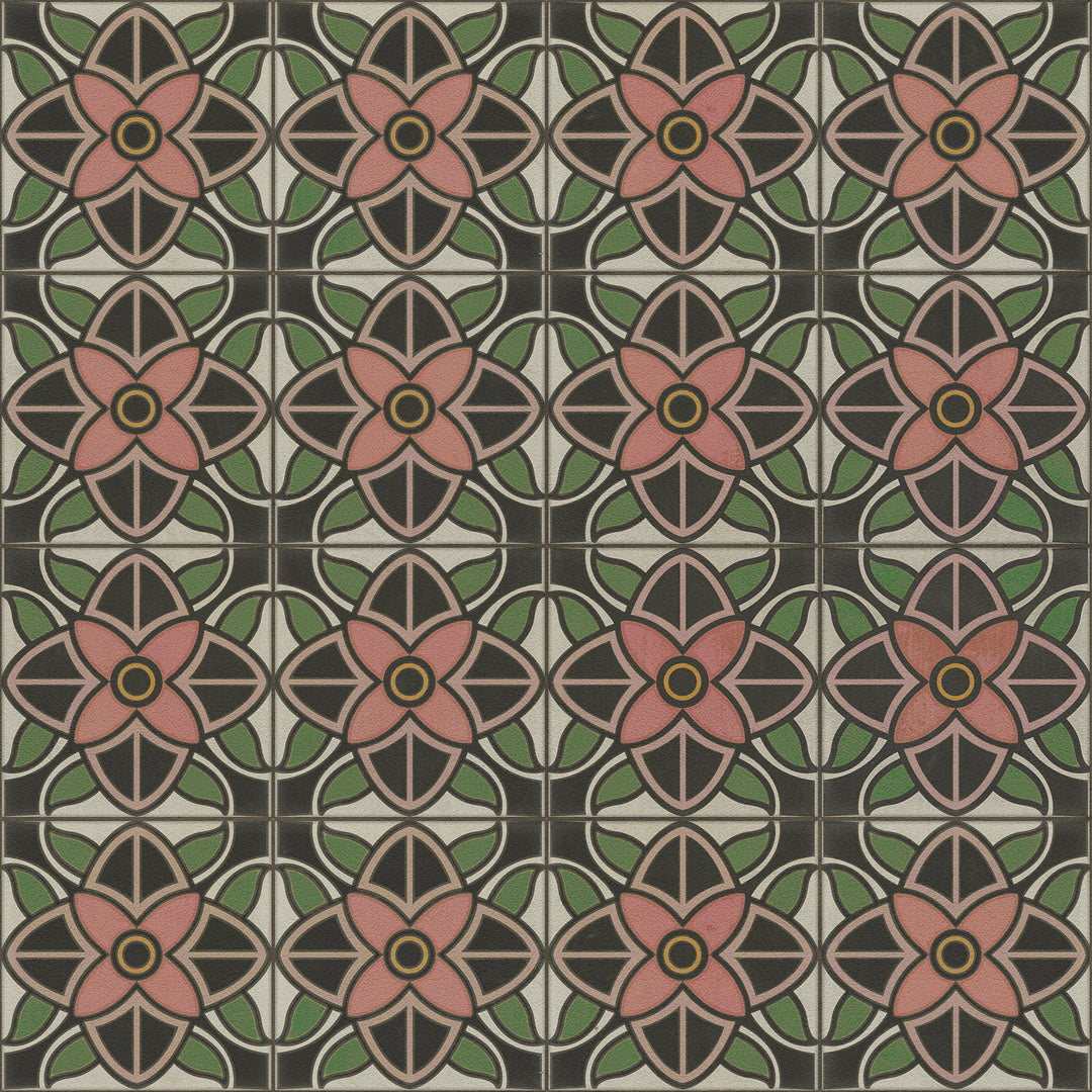 Vintage Vinyl Floorcloth Rug (Pattern 80 Shirley Temple)