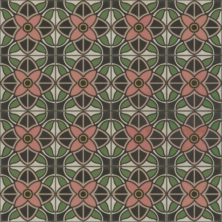 Vintage Vinyl Floorcloth Rug (Pattern 80 Shirley Temple)