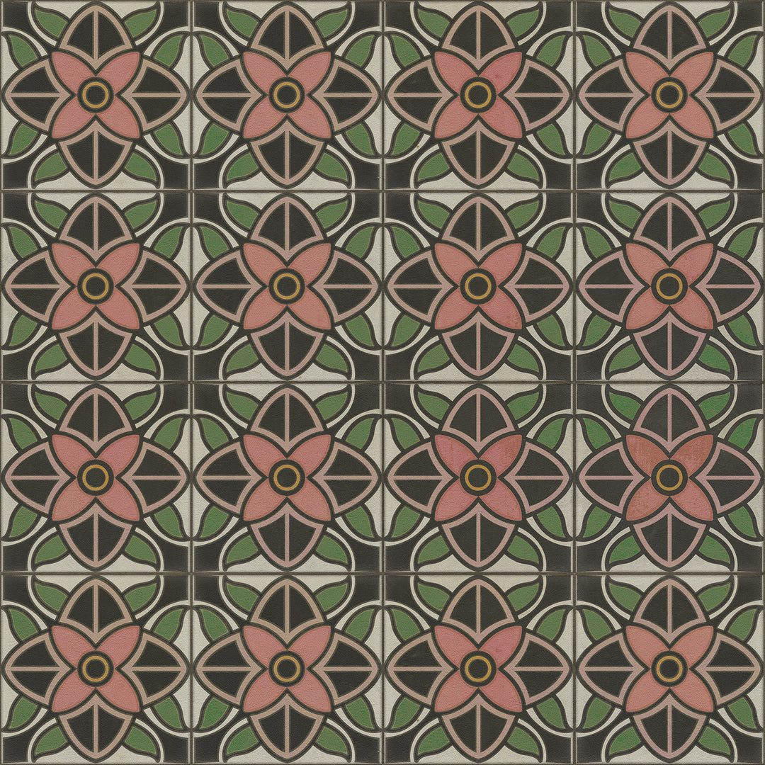 Vintage Vinyl Floorcloth Rug (Pattern 80 Shirley Temple)