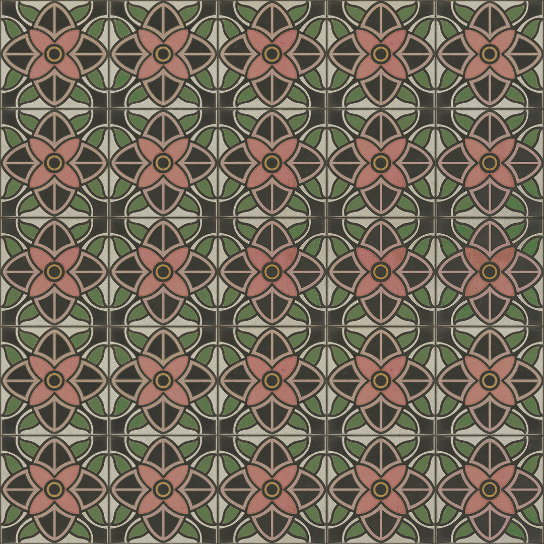 Vintage Vinyl Floorcloth Rug (Pattern 80 Shirley Temple)