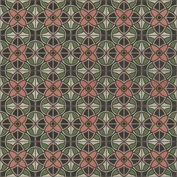 Vintage Vinyl Floorcloth Rug (Pattern 80 Shirley Temple)