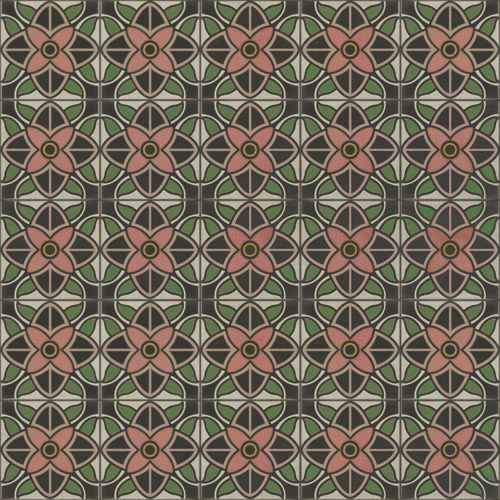 Vintage Vinyl Floorcloth Rug (Pattern 80 Shirley Temple)
