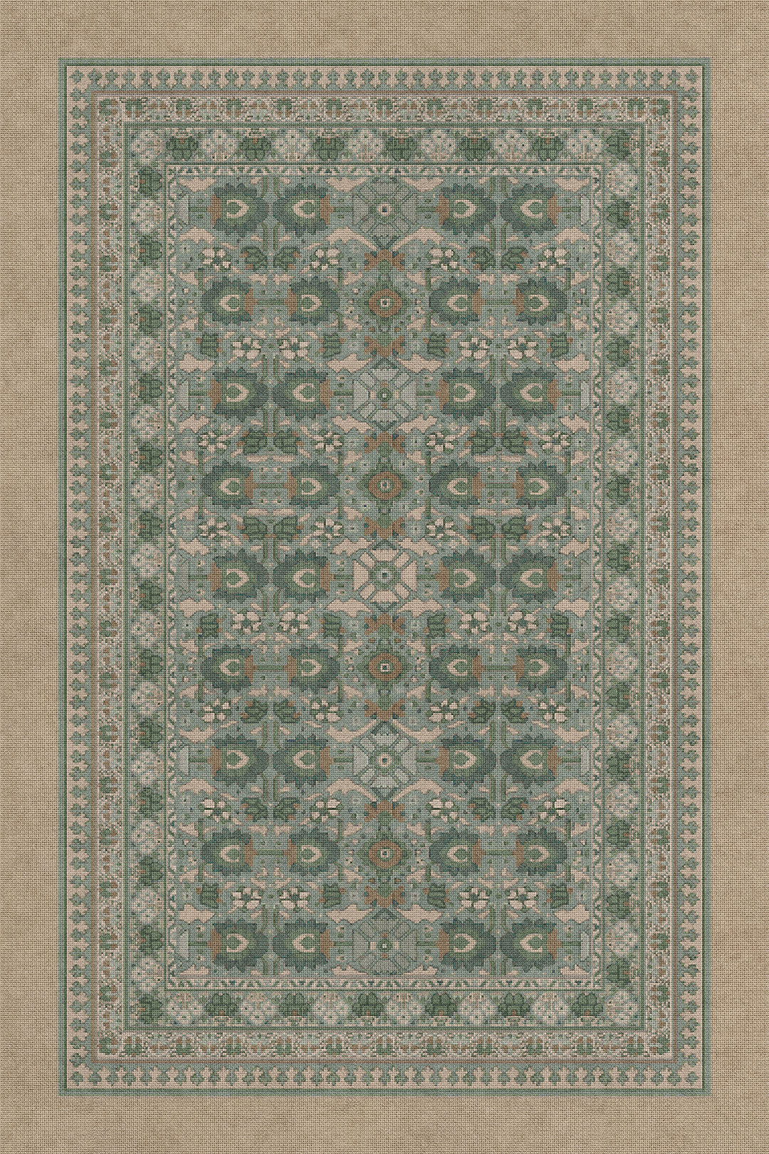 Vintage Vinyl Rug (Biltmore - Promenade - Blooming Season)