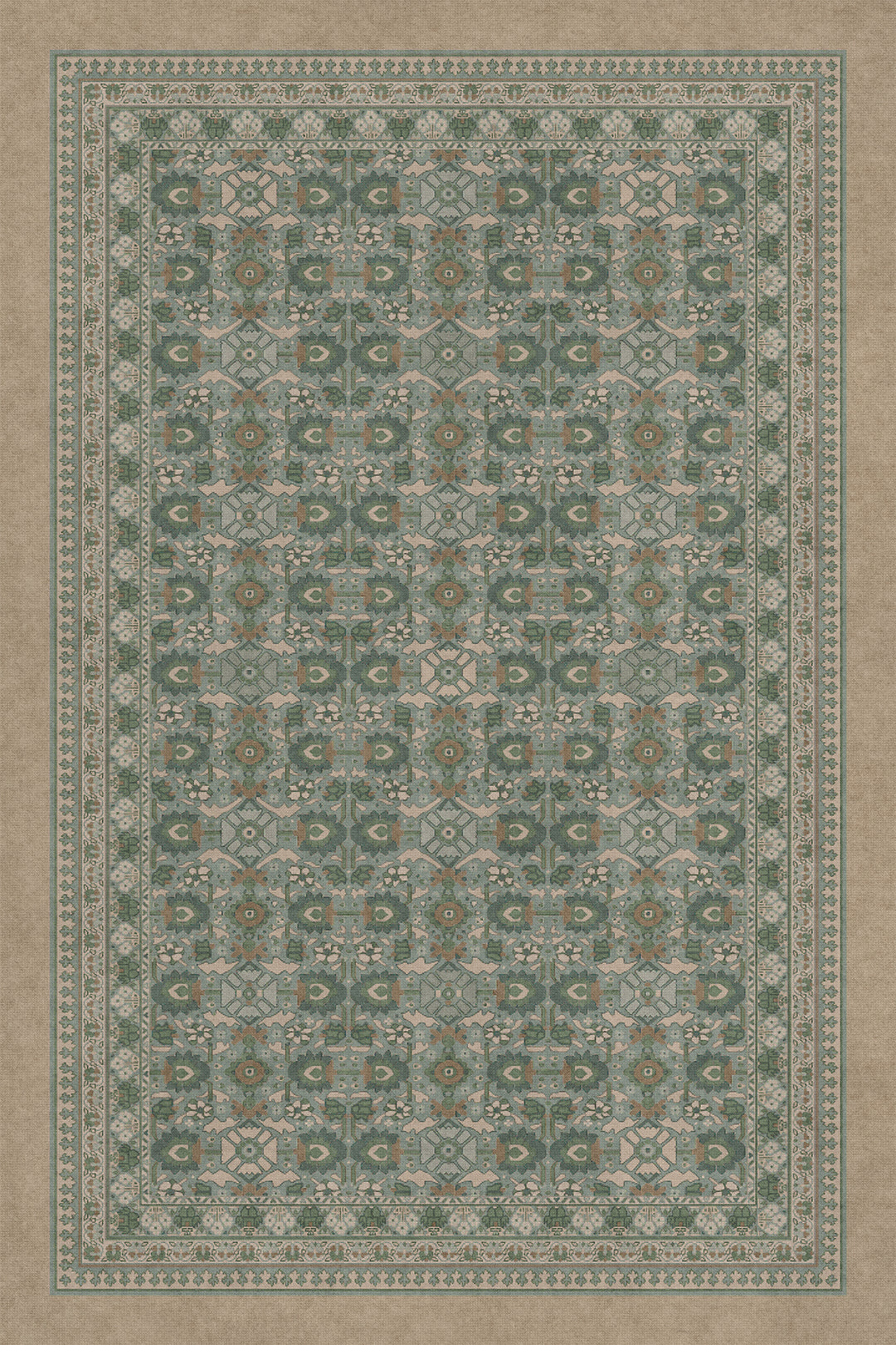 Vintage Vinyl Rug (Biltmore - Promenade - Blooming Season)