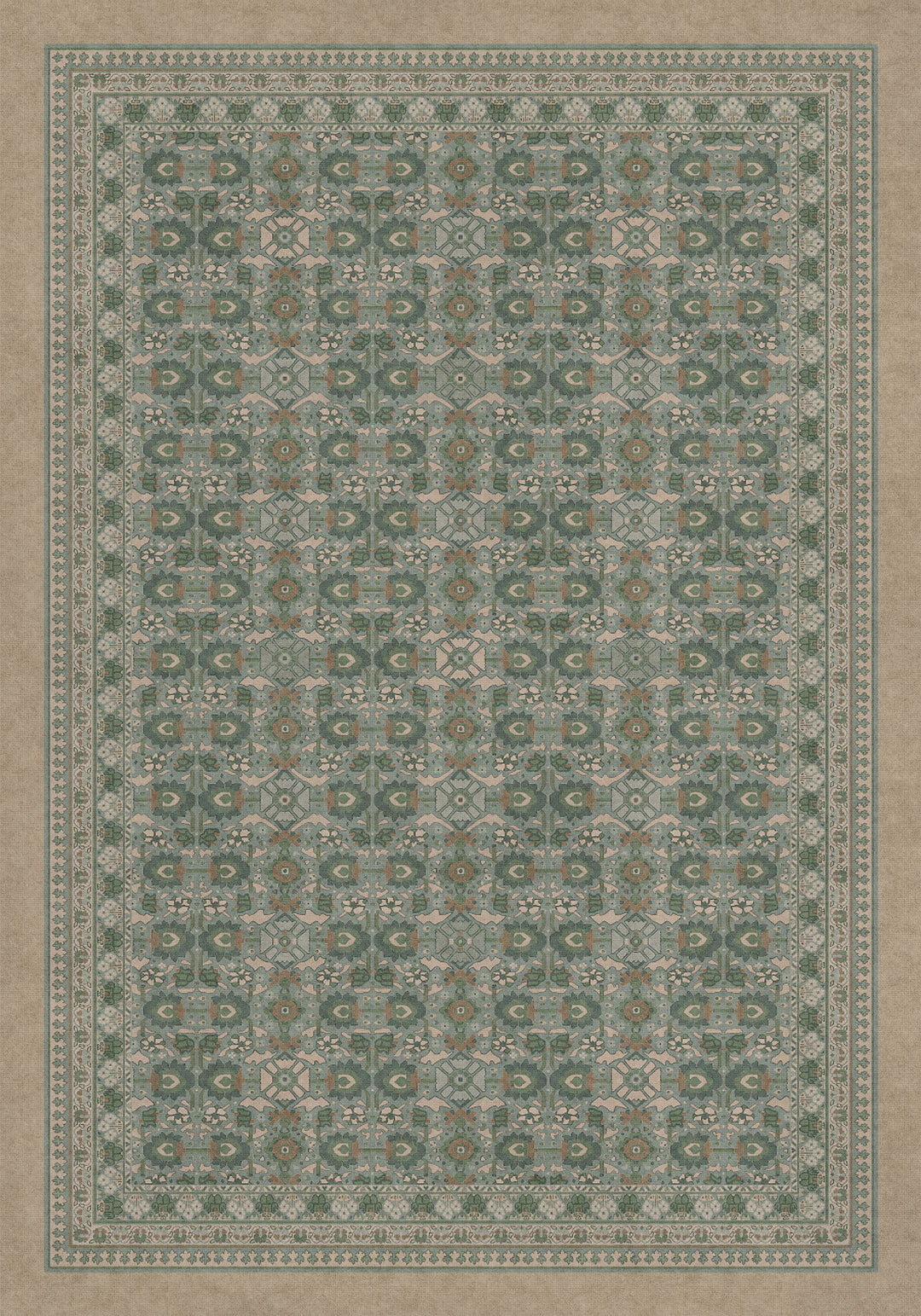 Vintage Vinyl Rug (Biltmore - Promenade - Blooming Season)