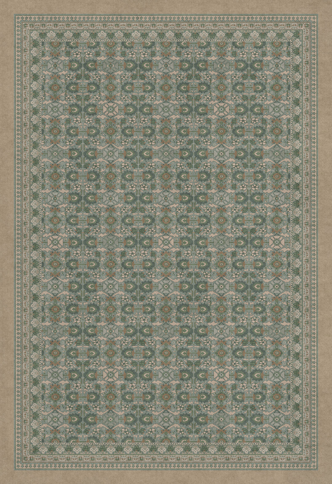 Vintage Vinyl Rug (Biltmore - Promenade - Blooming Season)