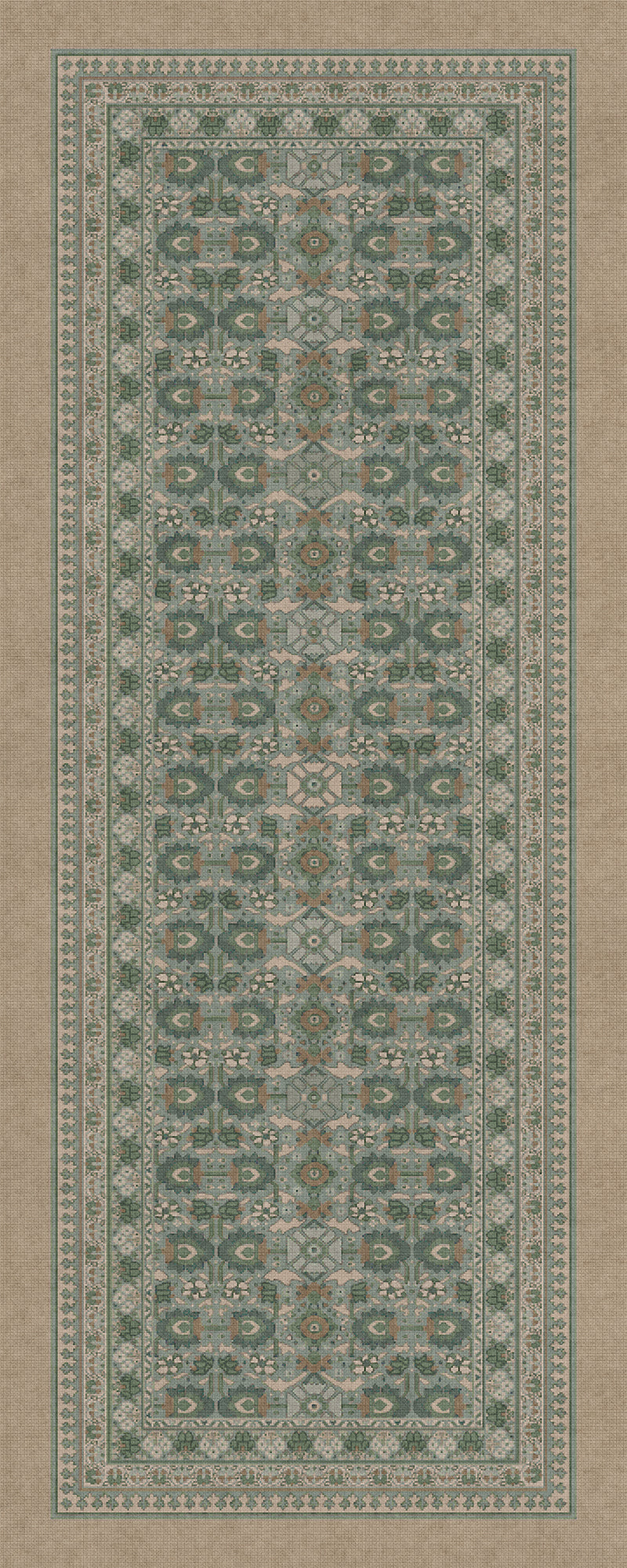 Vintage Vinyl Rug (Biltmore - Promenade - Blooming Season)