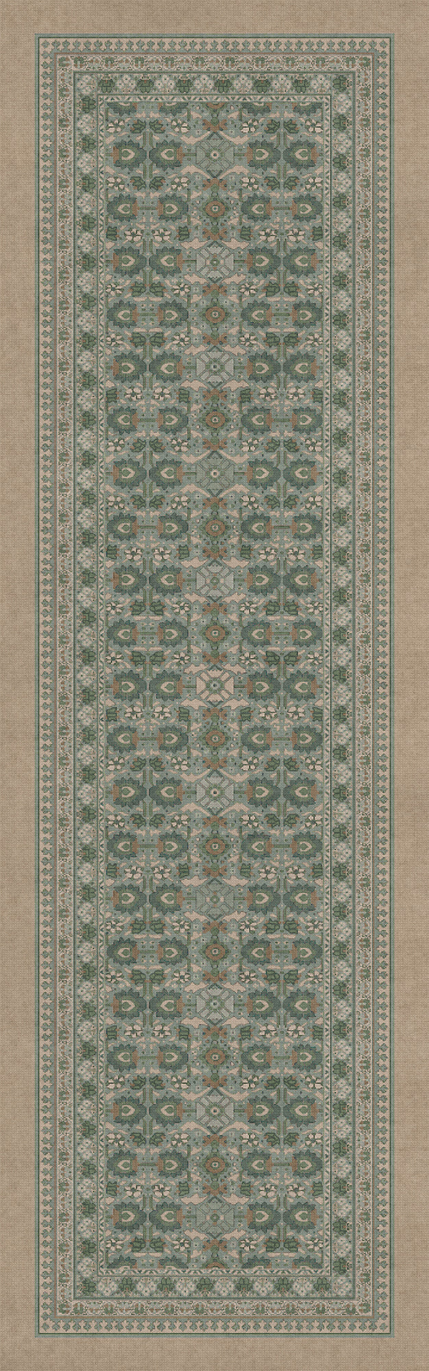 Vintage Vinyl Rug (Biltmore - Promenade - Blooming Season)
