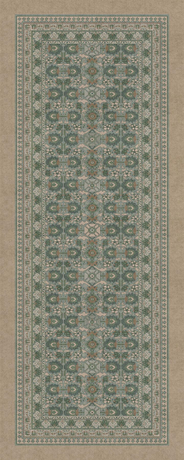 Vintage Vinyl Rug (Biltmore - Promenade - Blooming Season)