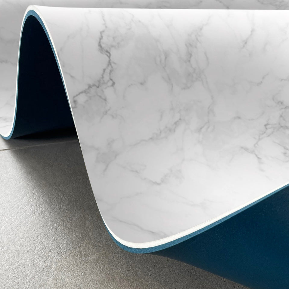 Adama Vinyl Cushioned Comfort Floor Mat (Marble_W)