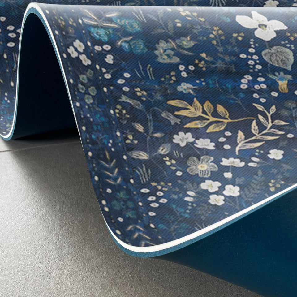 Adama Vinyl Cushioned Comfort Floor Mat (Moonflower_A)