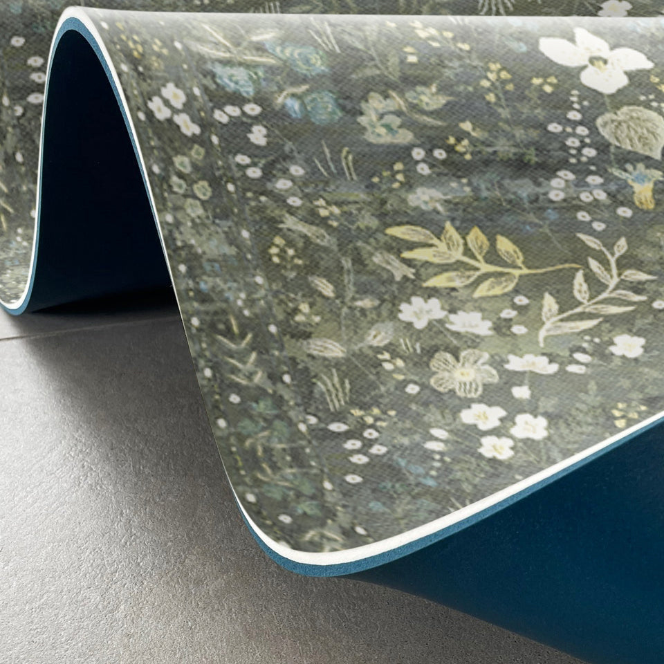 Adama Vinyl Cushioned Comfort Floor Mat (Moonflower_V)
