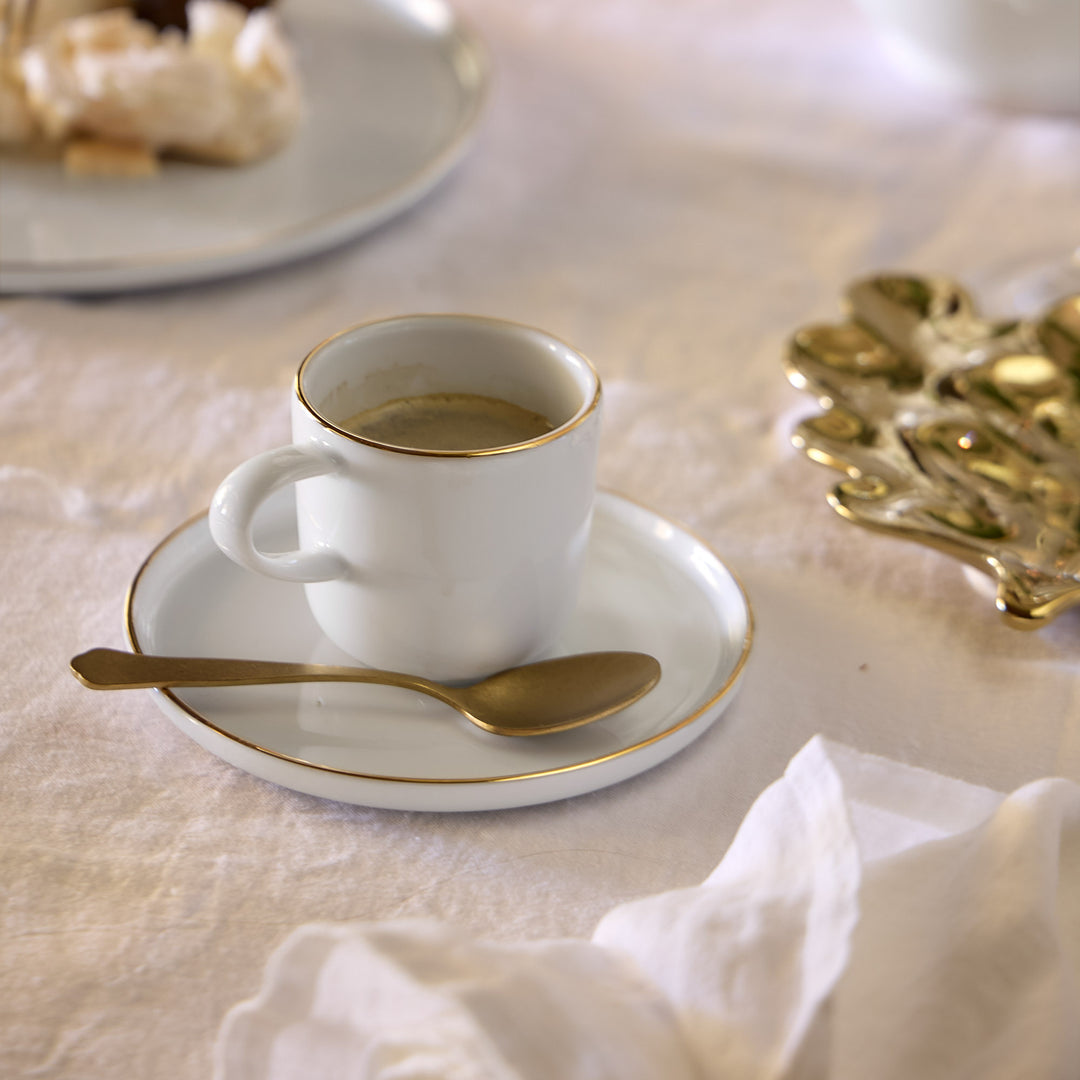 Costa Nova Resonance Porcelain Dinnerware (White/Gold)