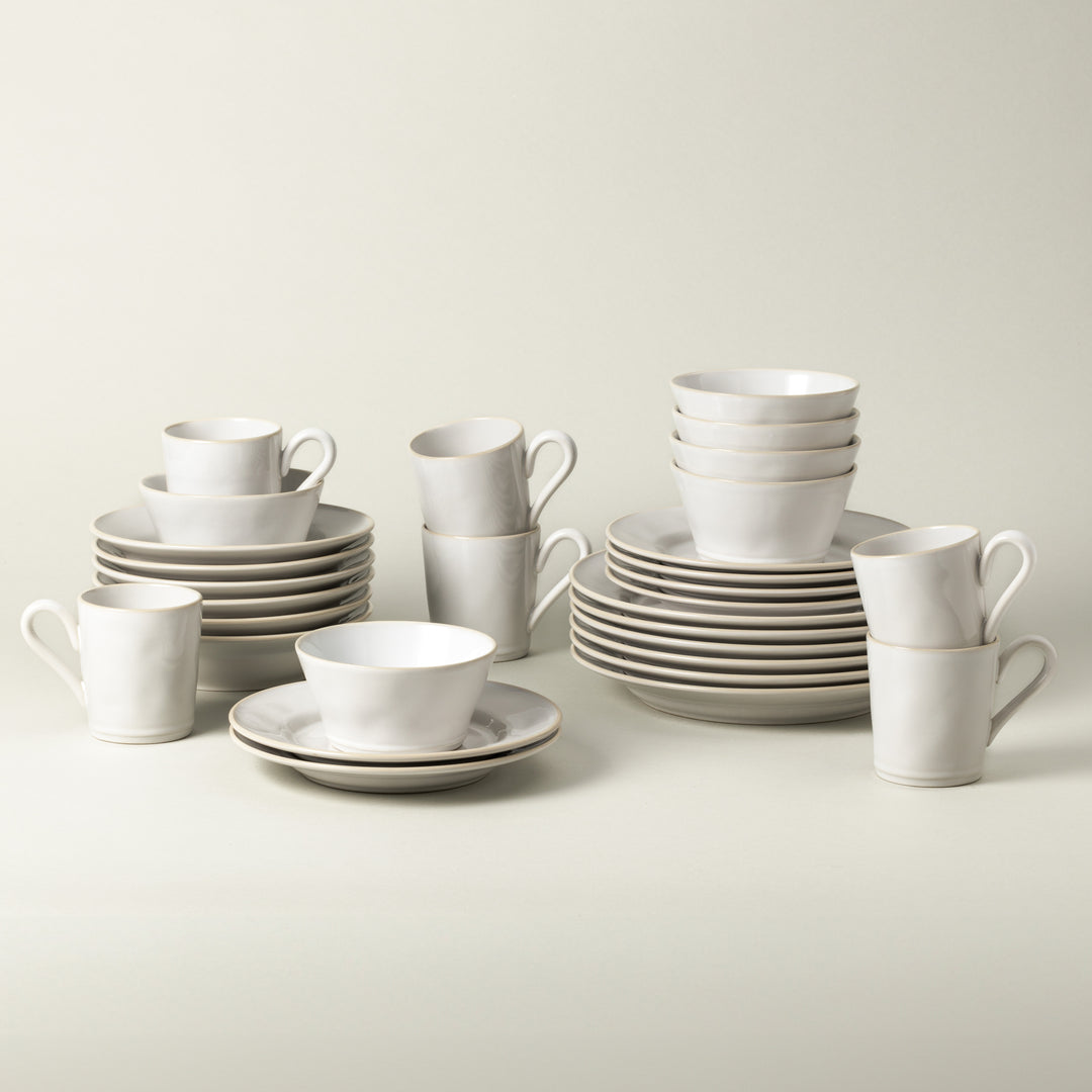 Costa Nova Beja Fine Stoneware Dinnerware (White-Cream)