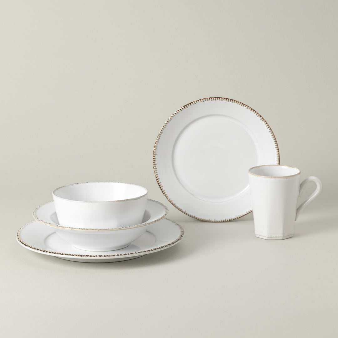 Costa Nova Luzia Fine Stoneware Dinnerware (Cloud White)