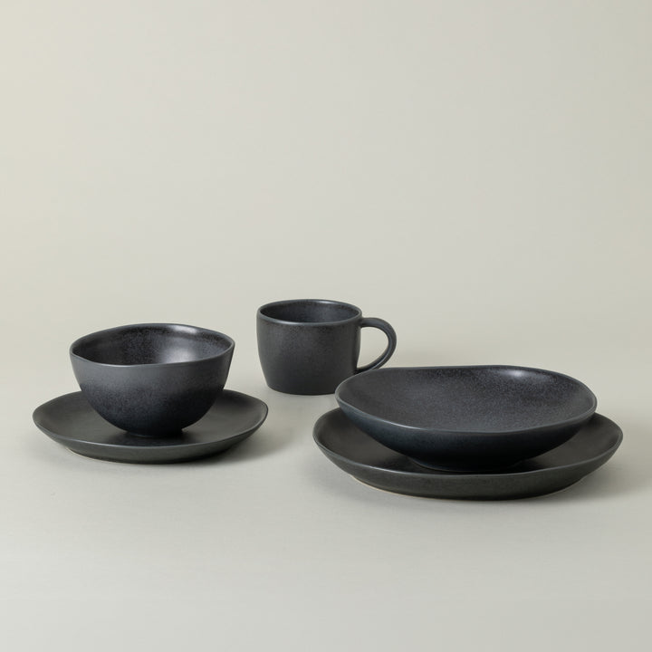 Costa Nova Livia Fine Stoneware Dinnerware (Matte Black)