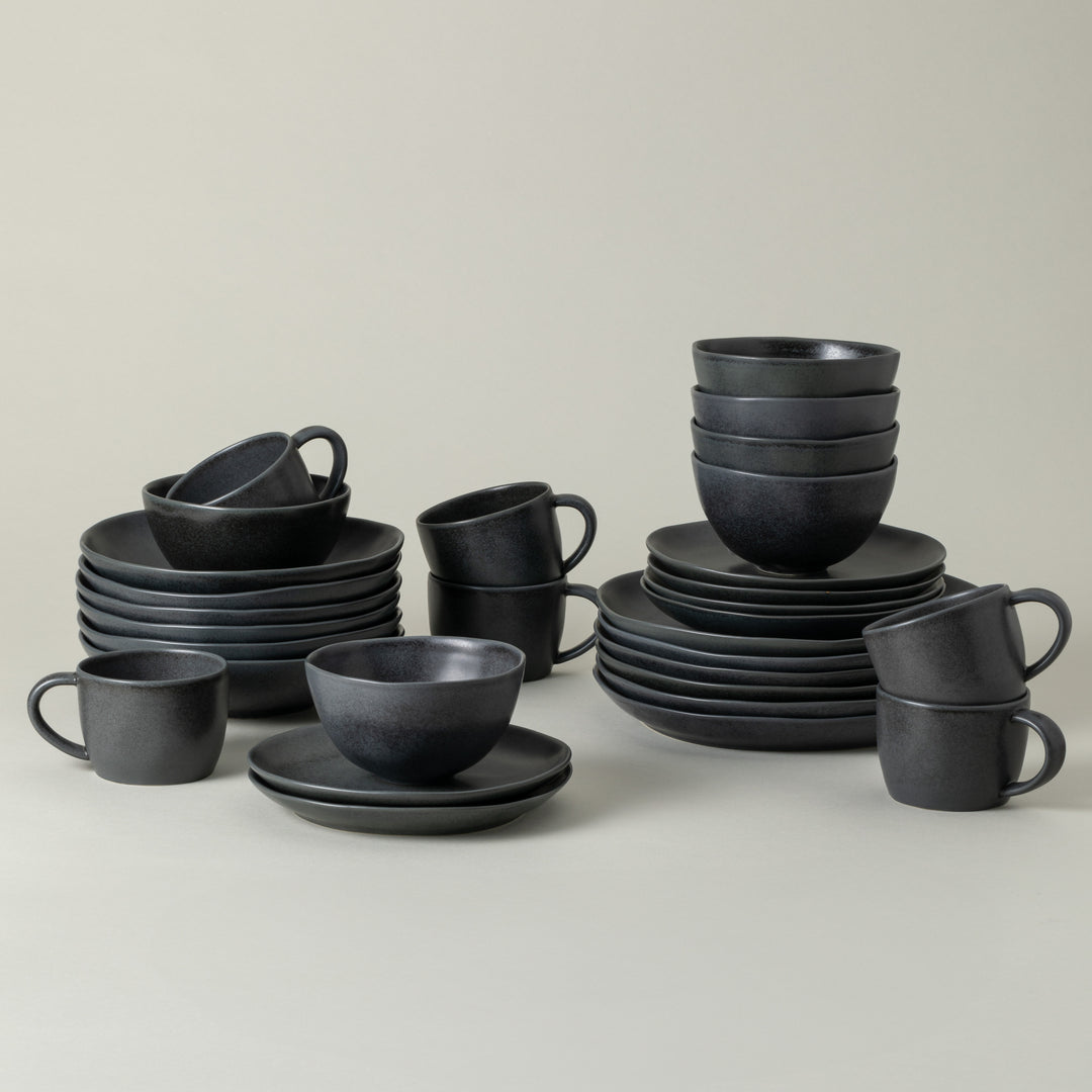 Costa Nova Livia Fine Stoneware Dinnerware (Matte Black)