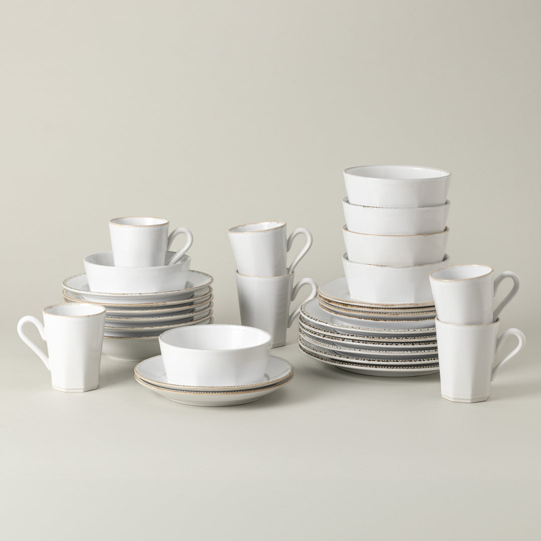 Costa Nova Luzia Fine Stoneware Dinnerware (Cloud White)