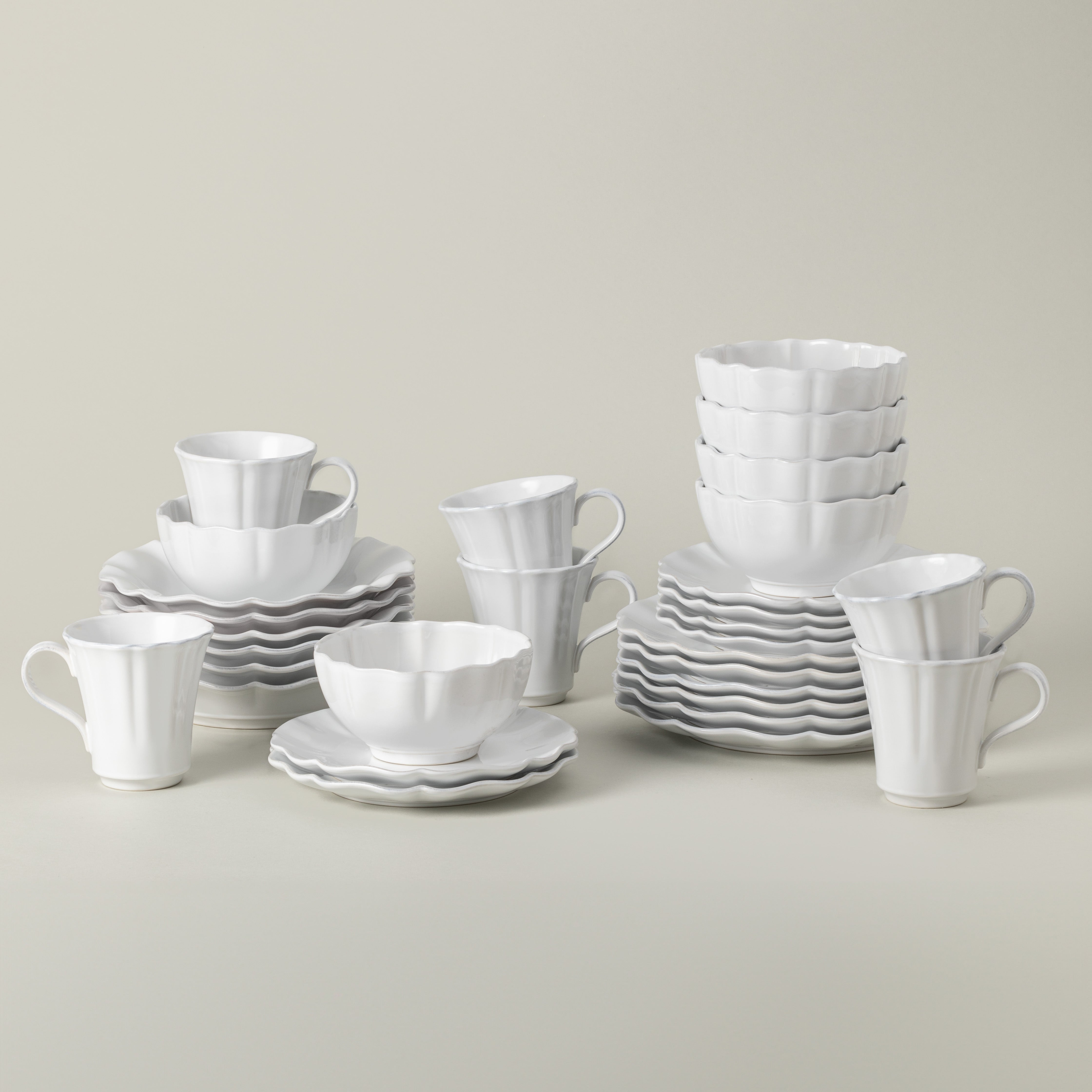 Costa Nova Rosa Fine Stoneware Dinnerware (White) – Hudson & Vine