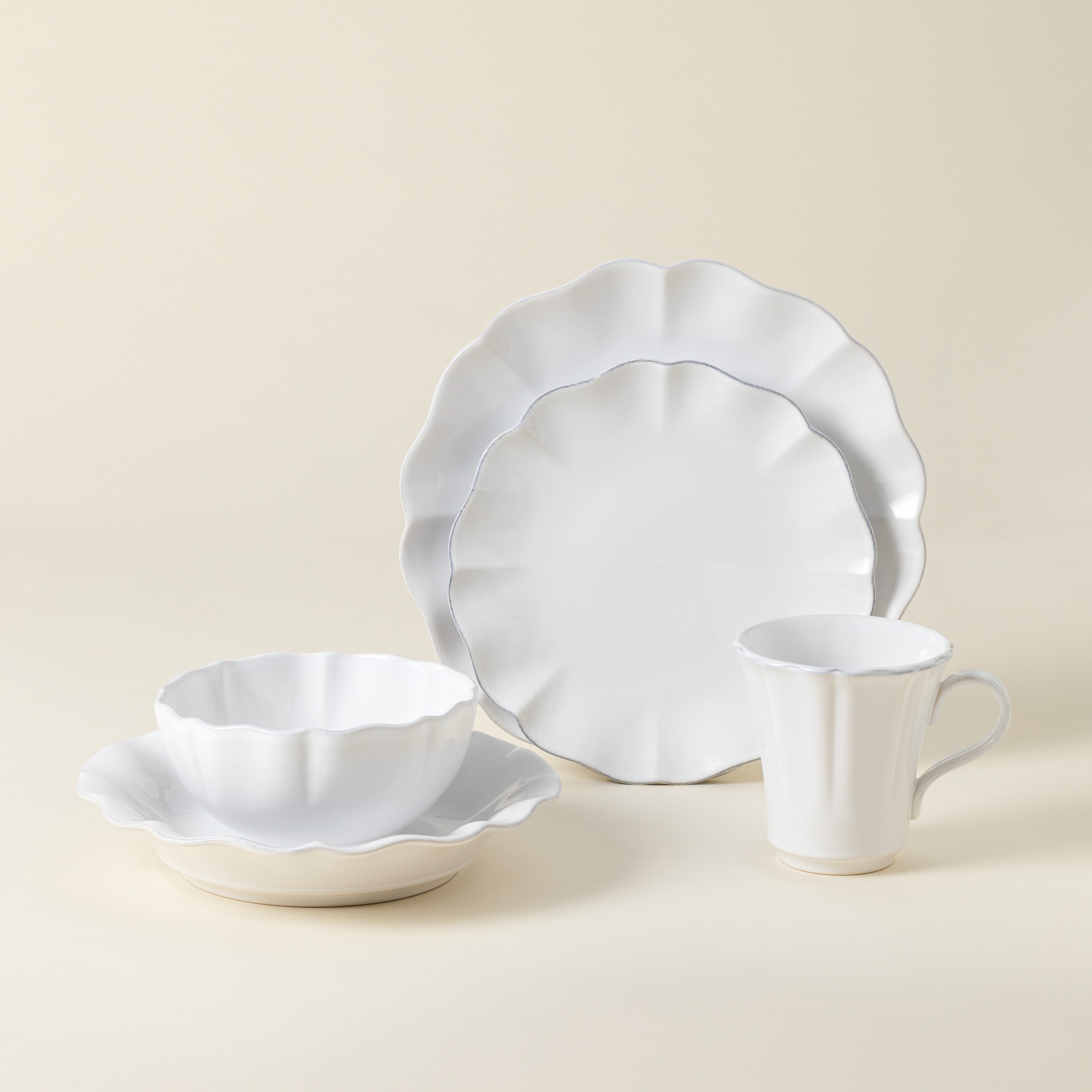Costa Nova Rosa Fine Stoneware Dinnerware (White) – Hudson & Vine