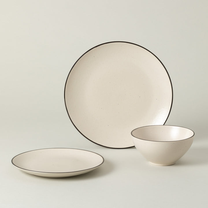 Costa Nova Augusta Fine Stoneware Dinnerware (Natural/Black)