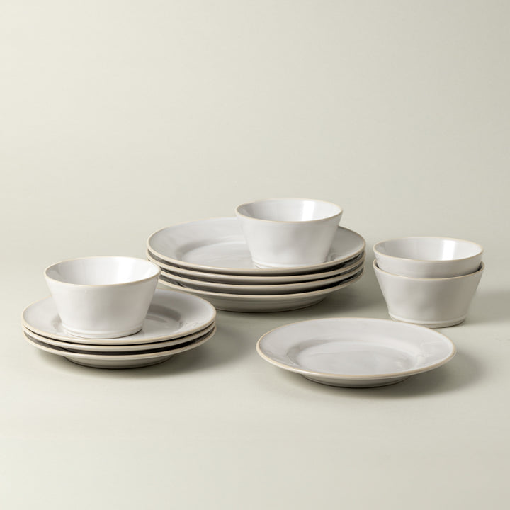 Costa Nova Beja Fine Stoneware Dinnerware (White-Cream)