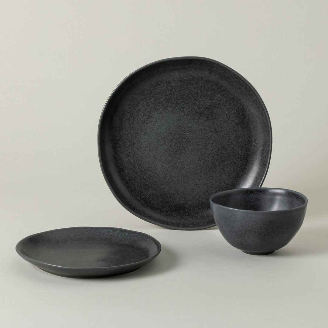 Costa Nova Livia Fine Stoneware Dinnerware (Matte Black)