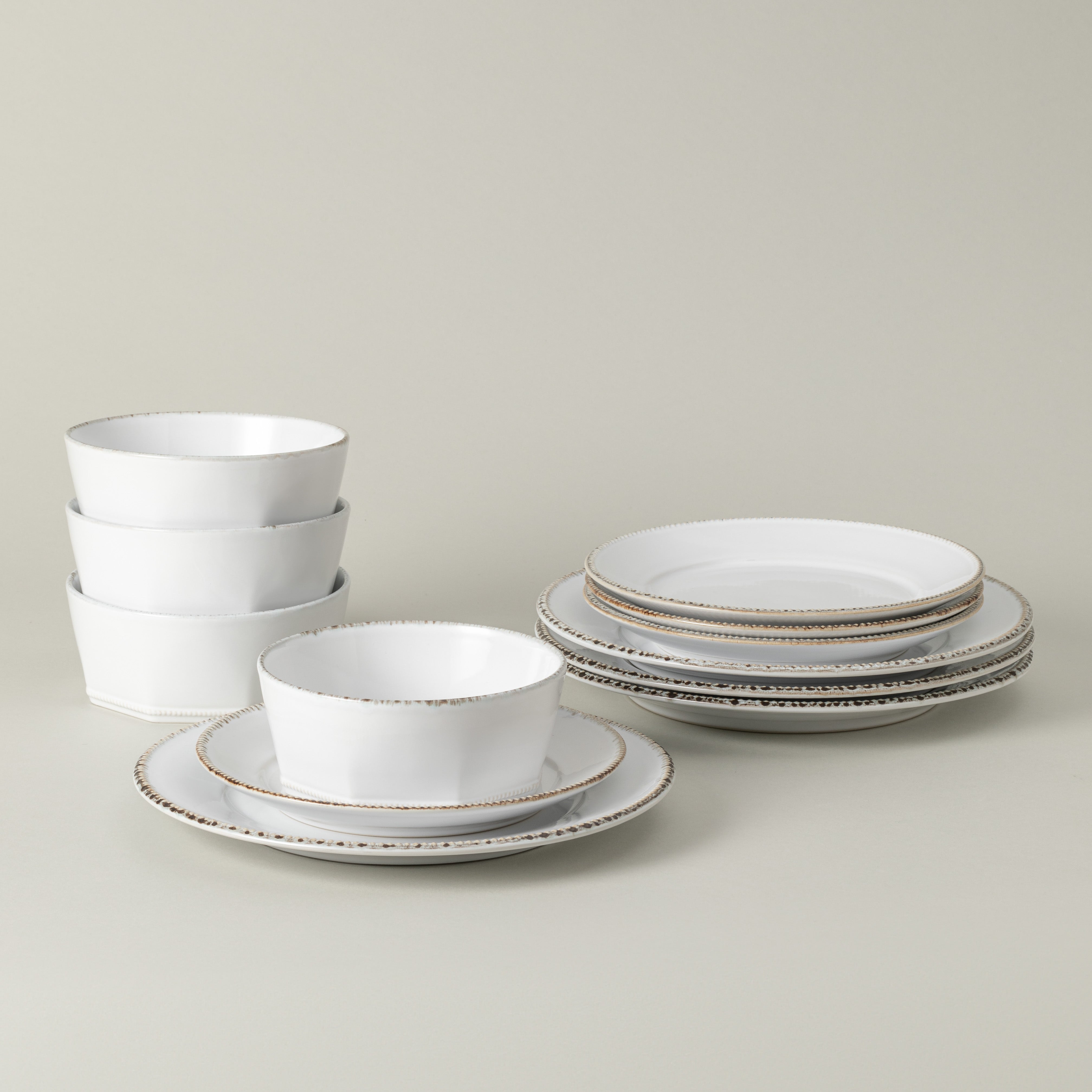 PLATINUM ホワイトクリーム 40g　2個セット Costa Nova Luzia Fine Stoneware Dinnerware (Cloud White) – Hudson